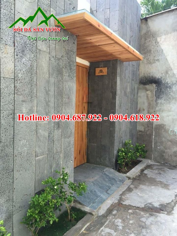 mẫu đá ong xám ốp tường ngoại thất