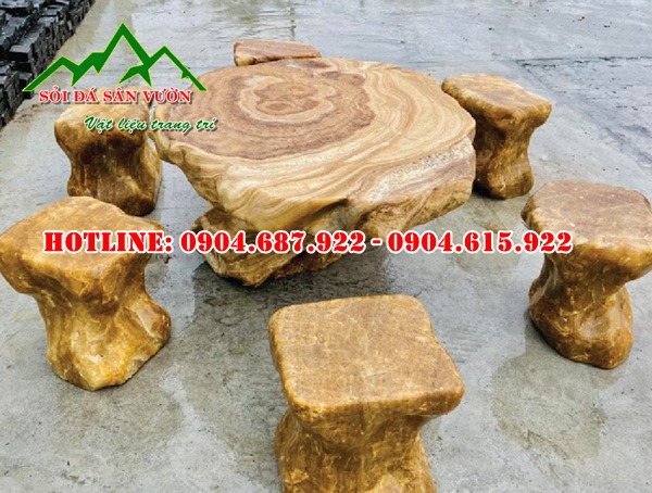 kho bàn ghế đá tự nhiên