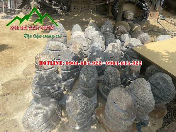 bán đèn đá cuội sân vườn