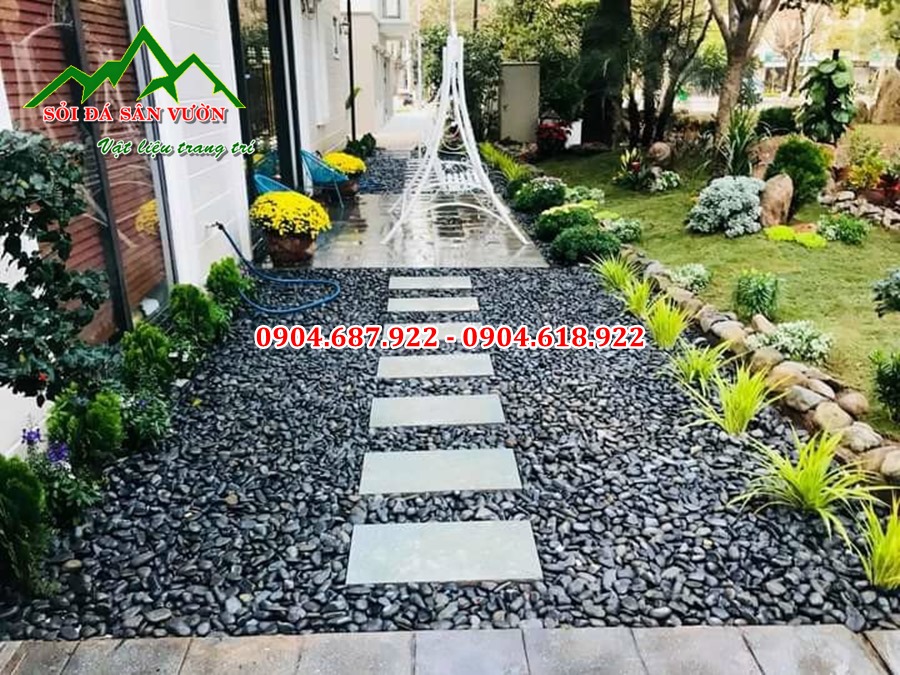 Bán sỏi đen trang trí