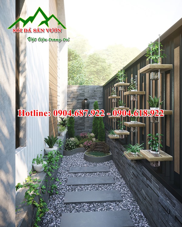 kho sỏi đen trang trí