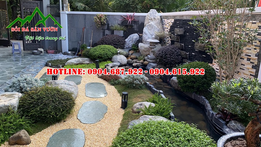 tìm mua đá cuội làm thác nước hồ cá