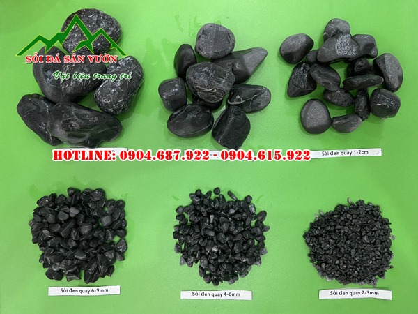 Bán sỏi đen rải trang trí sân vườn