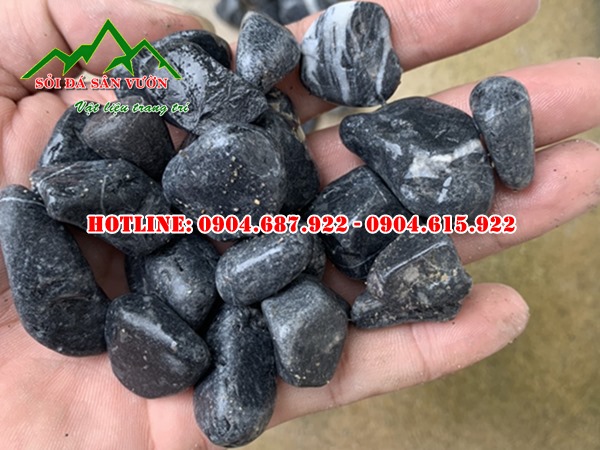 mẫu sỏi đen quay trang trí
