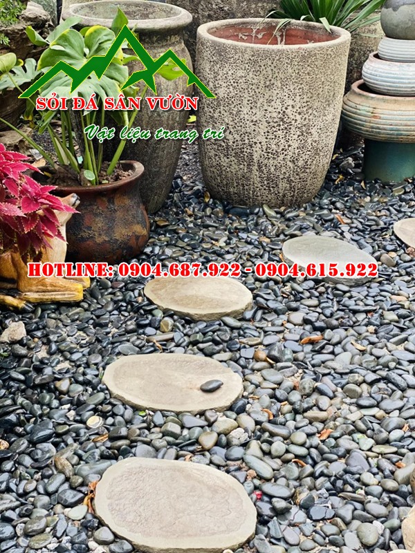 bán sỏi đen rải sân vườn