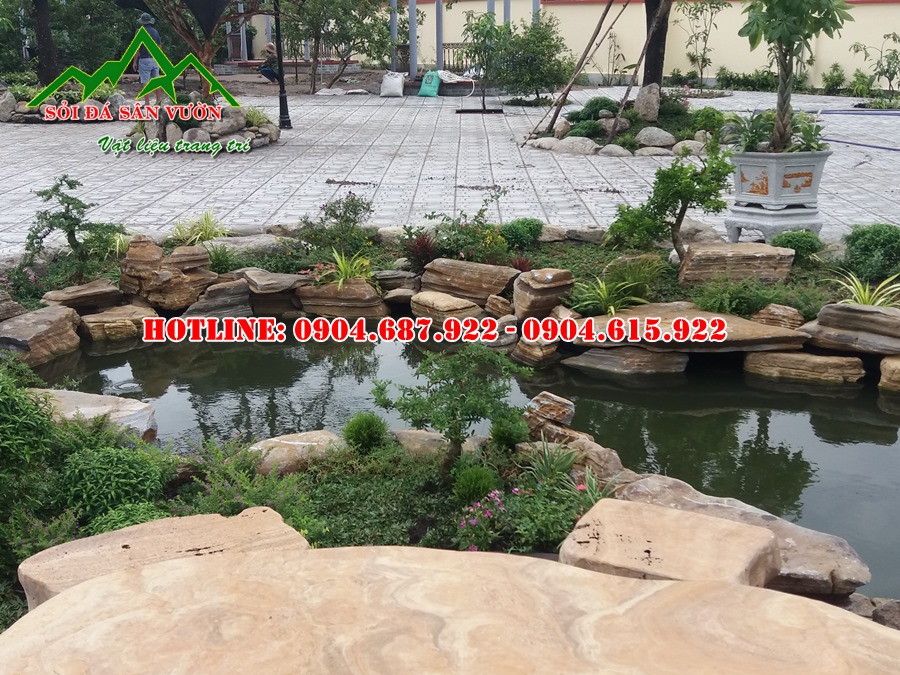 cung cấp đá cổ thạch làm hồ cá