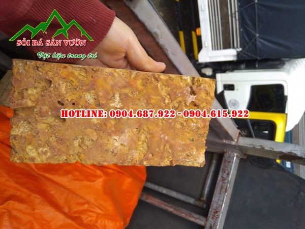 mẫu đá ong vàng ốp tường