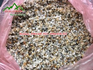 Sỏi biển làm sàn bê tông đá rửa