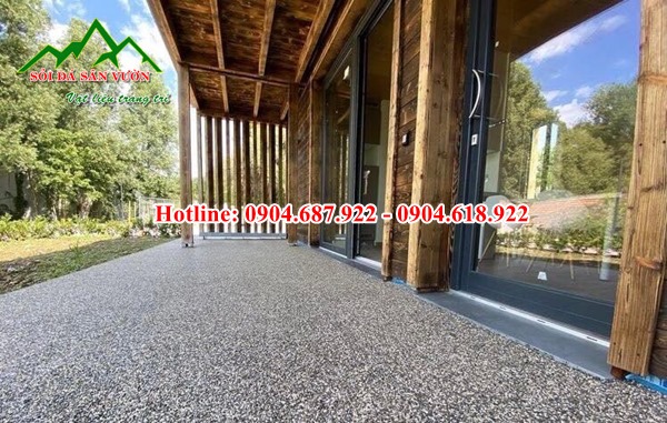 Mẫu sàn làm bê tông sỏi rửa