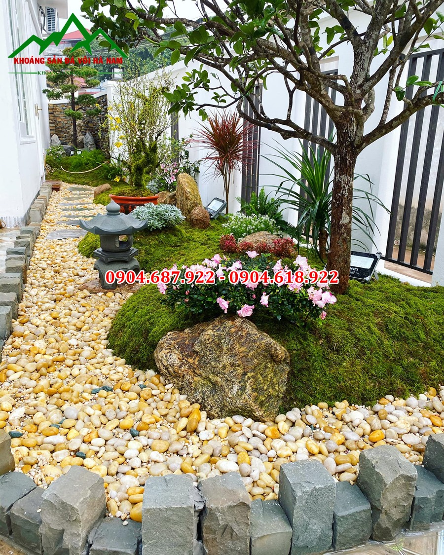 sỏi vàng tự nhiên trang trí