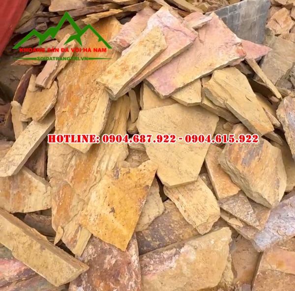 đá rối vàng ốp tường tự nhiên